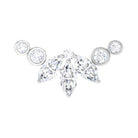 Rosec Jewels-Certified Moissanite Crawler Earring for Helix Piercing