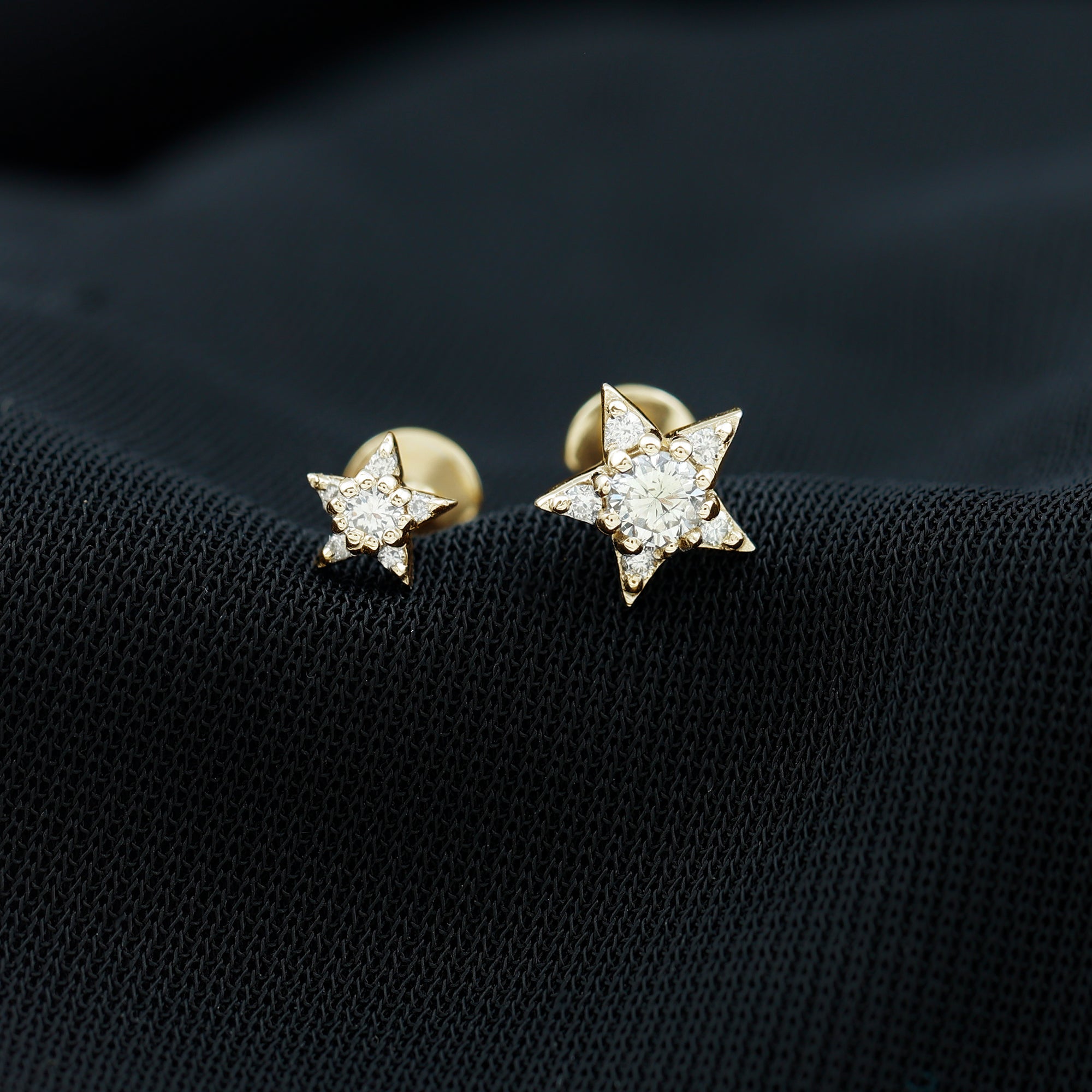 Rosec Jewels-Minimalist Diamond Star Earring for Tragus Piercing