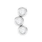 Rosec Jewels-Bezel Set Moissanite Three Stone Crawler Earring