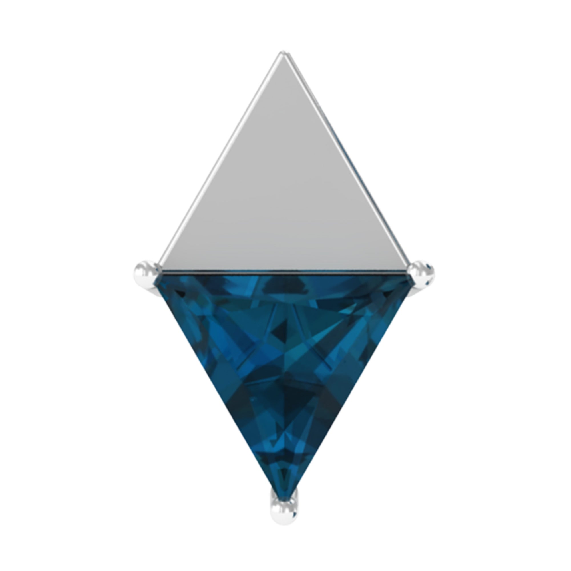 Rosec Jewels-Triangle London Blue Topaz Geometric Earring