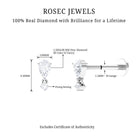 Rosec Jewels-Pear Diamond Drop Earring for Helix Piercing