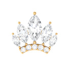 Rosec Jewels-Marquise Moissanite Gold Crown Cartilage Earring