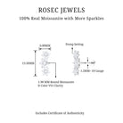 Rosec Jewels-Certified Moissanite Floral Ear Climber Earring