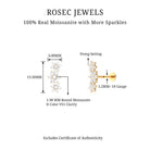 Rosec Jewels-Certified Moissanite Floral Ear Climber Earring