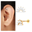 Rosec Jewels-Marquise Cut Moissanite Curved Cartilage Earring