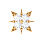 Rosec Jewels-Round Moissanite Starburst Earring for Upper Lobe Piercing