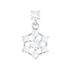 Rosec Jewels-Moissanite Flower Drop Earring for Cartilage Piercing