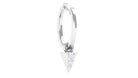 Rosec Jewels-Certified Moissanite Triangle Hoop Drop Earring for Helix Piercing