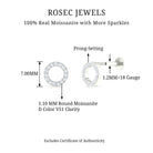 Rosec Jewels-Moissanite Open Circle Earring for Cartilage Piercing