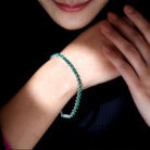 Lab Grown Emerald Heart Tennis Bracelet Lab Created Emerald - ( AAAA ) - Quality - Rosec Jewels