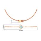 3/4 CT Minimal Princess Cut Ethiopian Opal Solitaire Chain Bracelet Ethiopian Opal - ( AAA ) - Quality - Rosec Jewels