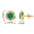 1 CT Emerald Classic Stud Earrings for Women Emerald - ( AAA ) - Quality - Rosec Jewels