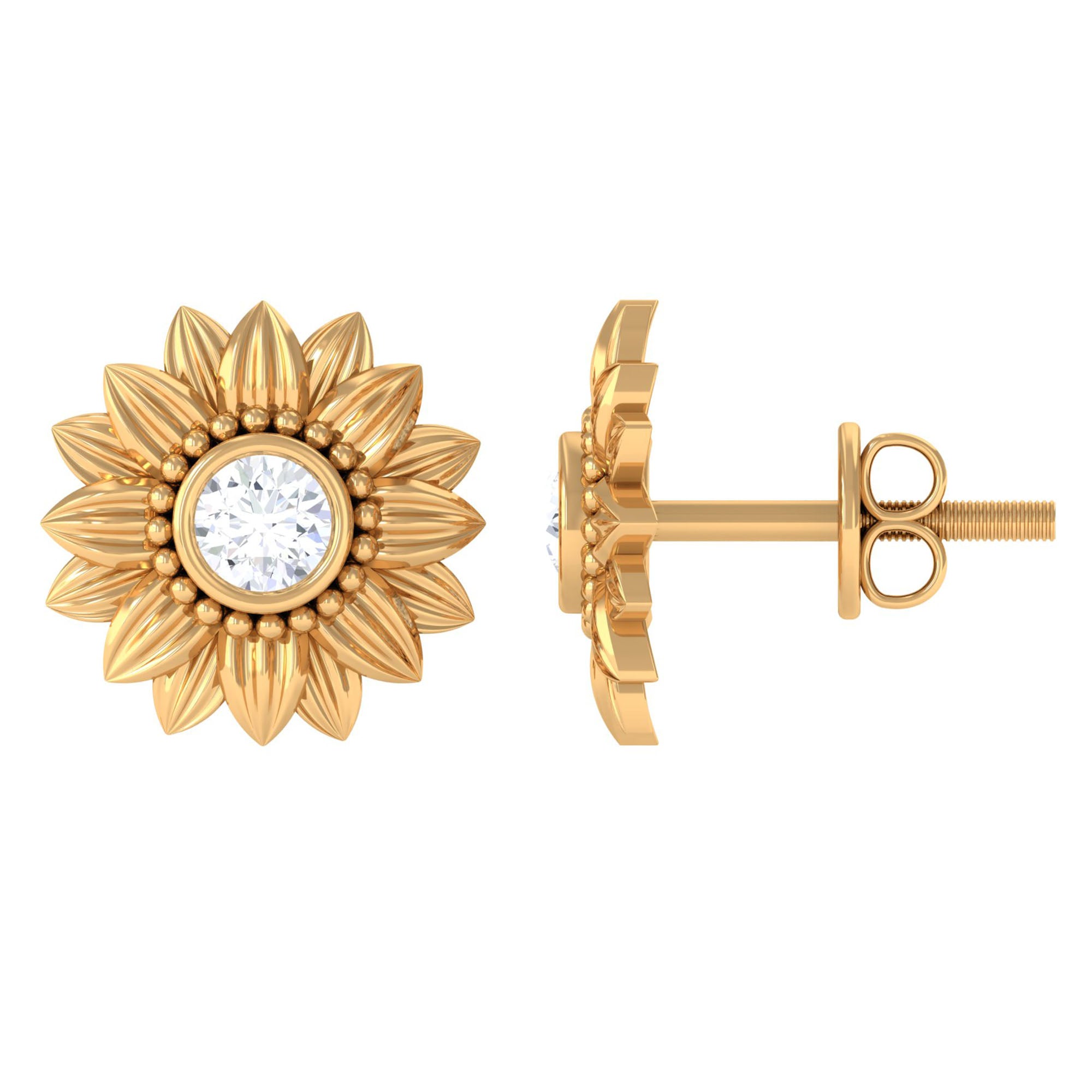 Sunflower diamond earrings store