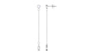 Bezel Set Zircon Long Chain Dangle Drop Silver Earrings - Rosec Jewels