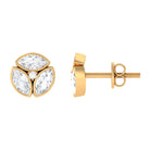 Dainty Zircon Screw Back Stud Earrings Zircon - ( AAAA ) - Quality - Rosec Jewels