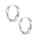 Classic Diamond Hinged Hoop Earrings Diamond - ( HI-SI ) - Color and Clarity - Rosec Jewels