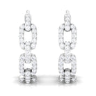 Classic Diamond Hinged Hoop Earrings Diamond - ( HI-SI ) - Color and Clarity - Rosec Jewels