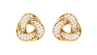 Rosec Jewels-Natural Diamond Knot Stud Earrings with Screw Back