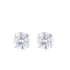 1 CT Round Shape Moissanite Solitaire Stud Earrings with Screw Back Moissanite - ( D-VS1 ) - Color and Clarity - Rosec Jewels