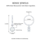 Rosec Jewels-Bezel Set Moissanite and Hinged Hoop Earrings