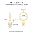 Rosec Jewels-Bezel Set Moissanite and Hinged Hoop Earrings