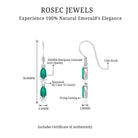 1.50 CT Marquise Cut Emerald Dangle Earrings with Diamond Emerald - ( AAA ) - Quality - Rosec Jewels