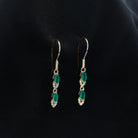 1.50 CT Marquise Cut Emerald Dangle Earrings with Diamond Emerald - ( AAA ) - Quality - Rosec Jewels