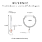 1/4 CT Minimal Morganite Drop Hinged Hoop Earrings with Diamond Accent Morganite - ( AAA ) - Quality - Rosec Jewels