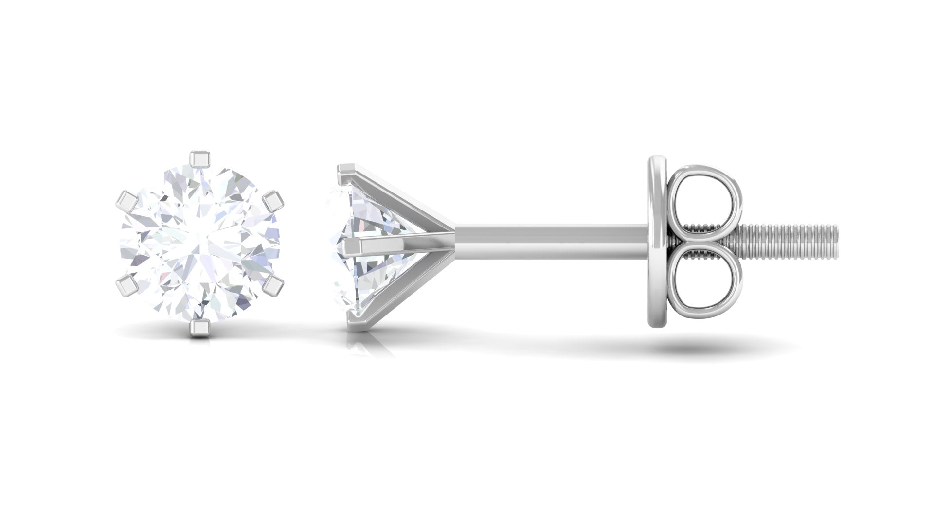 Rosec Jewels-Real Diamond Solitaire Martini Stud Earrings