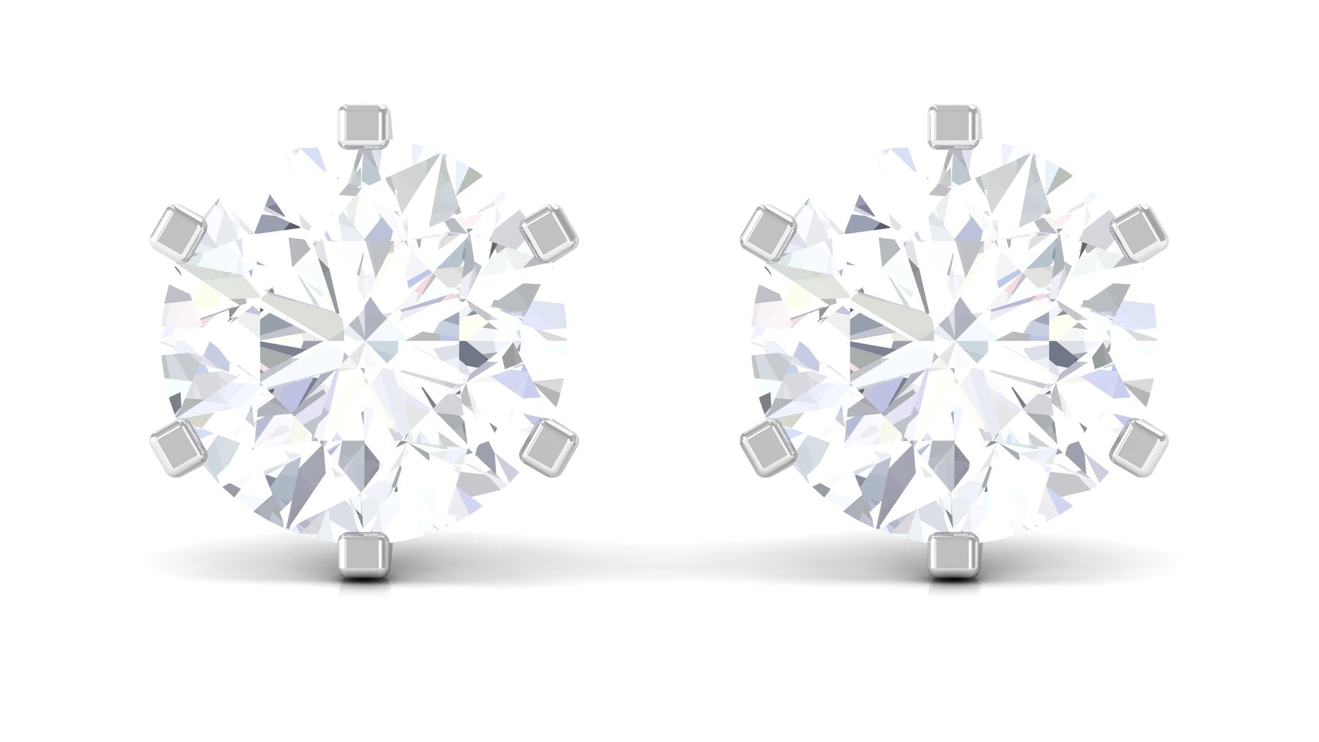 Rosec Jewels-Real Diamond Solitaire Martini Stud Earrings