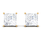 3/4 CT Princess Cut Moissanite Solitaire Stud Earrings Moissanite - ( D-VS1 ) - Color and Clarity - Rosec Jewels