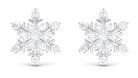 Rosec Jewels-Certified Diamond Snowflake Stud Earrings with Screw Back