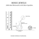 Certified Moissanite Libra Zodiac Sign Pendant Necklace Moissanite - ( D-VS1 ) - Color and Clarity - Rosec Jewels