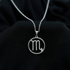 Moissanite Scorpio Zodiac Sign Pendant Necklace With Chain - Rosec Jewels