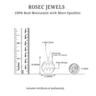 Aquarius Sign Moissanite Pendant Necklace - Rosec Jewels