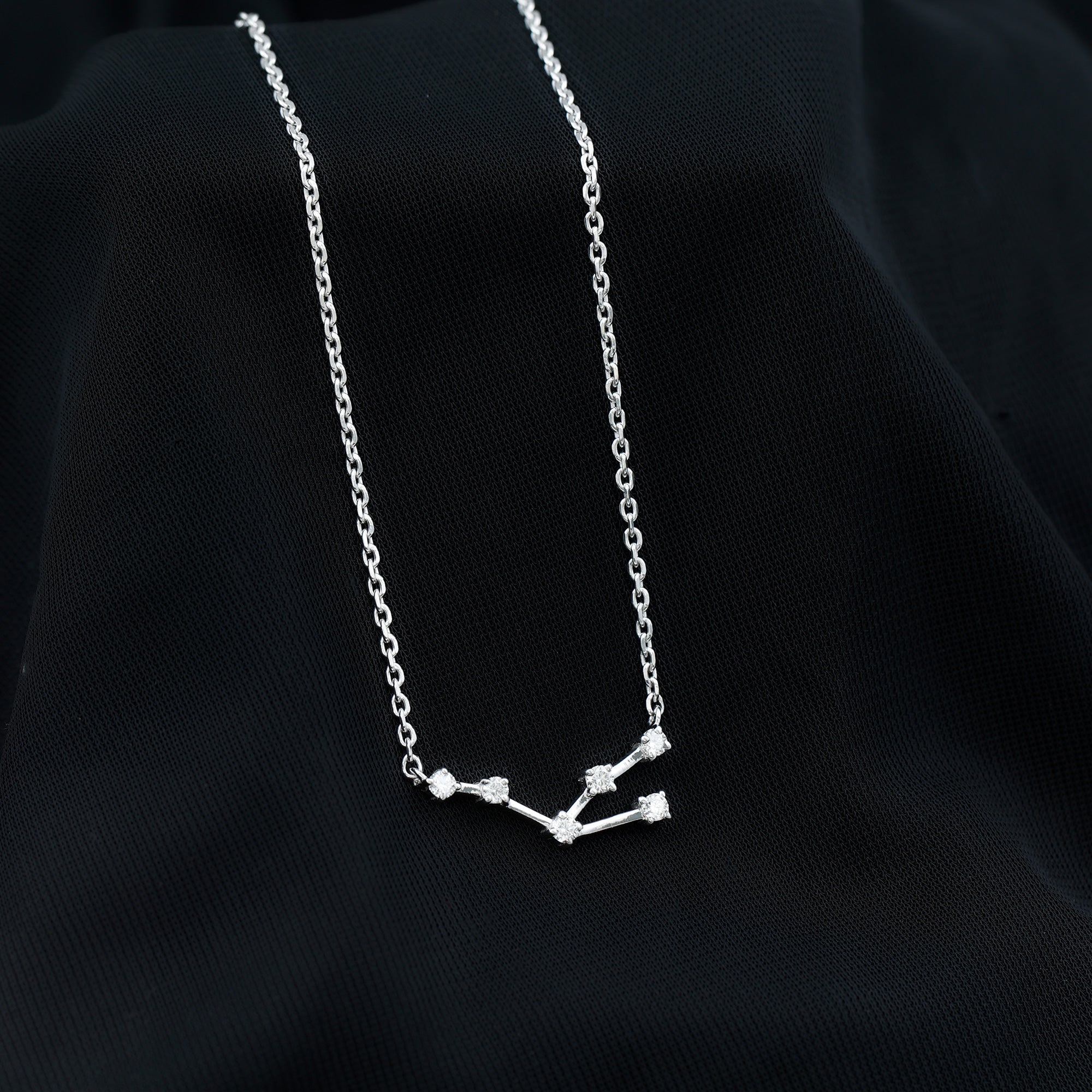 Certified Moissanite Taurus Zodiac Constellation Necklace - Rosec Jewels