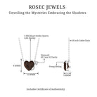 Smoky Quartz Devil Heart Pendant Necklace with Diamond Smoky Quartz - ( AAA ) - Quality - Rosec Jewels