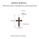 3.75 CT Simple Garnet Holy Cross Pendant Garnet - ( AAA ) - Quality - Rosec Jewels