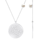 Freshwater Pearl Gemini Zodiac Pendant with Diamond Freshwater Pearl - ( AAA ) - Quality - Rosec Jewels