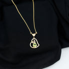 1 CT Peridot and Diamond Heart Drop Pendant Peridot - ( AAA ) - Quality - Rosec Jewels