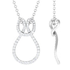 Classic Moissanite Twisted Infinity Pendant Necklace Moissanite - ( D-VS1 ) - Color and Clarity - Rosec Jewels