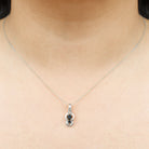 3/4 CT Infinity Knot Necklace for Women with Black Diamond Black Diamond - ( AAA ) - Quality - Rosec Jewels