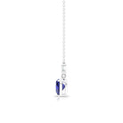 1 CT Heart Shape Lab Created Blue Sapphire Solitaire Pendant for Women Lab Created Blue Sapphire - ( AAAA ) - Quality - Rosec Jewels