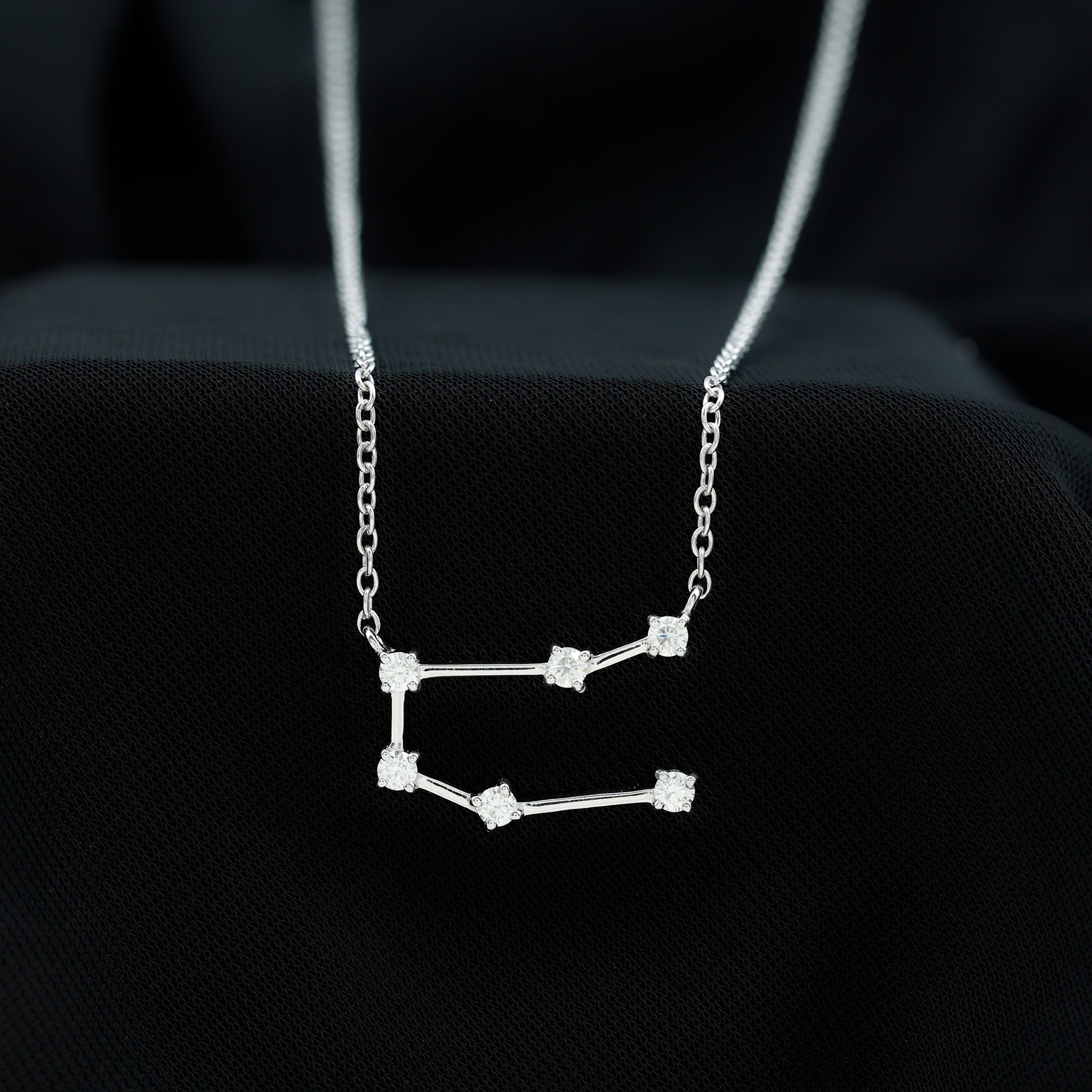 Moissanite Gemini Constellation Necklace - Rosec Jewels