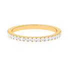 French Pave Diamond Simple Half Eternity Ring Diamond - ( HI-SI ) - Color and Clarity - Rosec Jewels