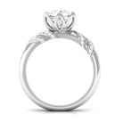 Certified Moissanite Solitaire Engagement Ring Moissanite - ( D-VS1 ) - Color and Clarity - Rosec Jewels