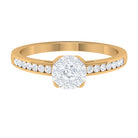 Illusion Set Diamond Engagement Ring Diamond - ( HI-SI ) - Color and Clarity - Rosec Jewels