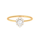 1/2 CT Classic Round Diamond Halo Engagement Ring Diamond - ( HI-SI ) - Color and Clarity - Rosec Jewels