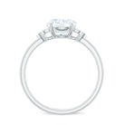 6.50 MM Prong Set Trio Solitaire Moissanite Engagement Ring Moissanite - ( D-VS1 ) - Color and Clarity - Rosec Jewels