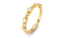 Natural Diamond Beaded Half Eternity Stackable Ring Diamond - ( HI-SI ) - Color and Clarity - Rosec Jewels